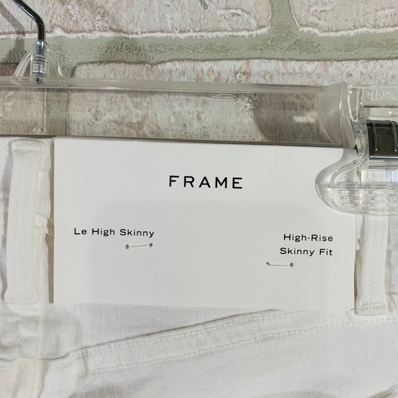 Frame NWT Le High Skinny Distressed Blanc … - Picture 8 of 11